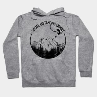 SOCIAL DISTANCING EXPERT HIKING MOUNTAINS Hoodie